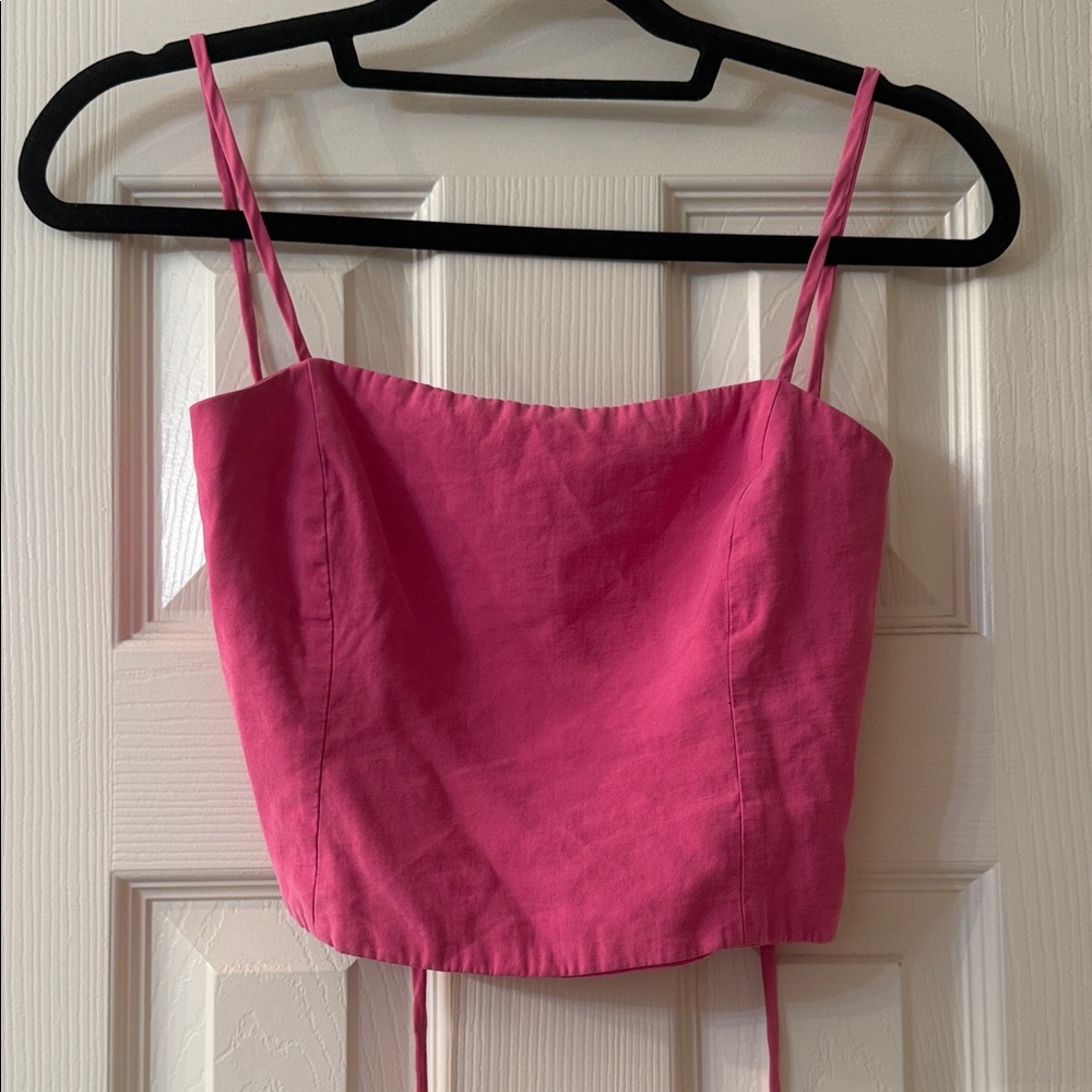 Zara Pink Women's Tie back Camisole Top